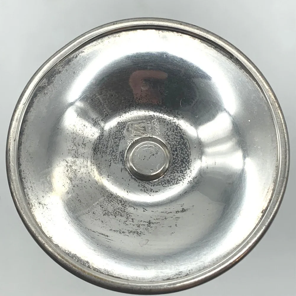 WA Italy Candlestick 10.5 Inch Silver Silverplate‎ Tall Slender Stem Tulip Cup